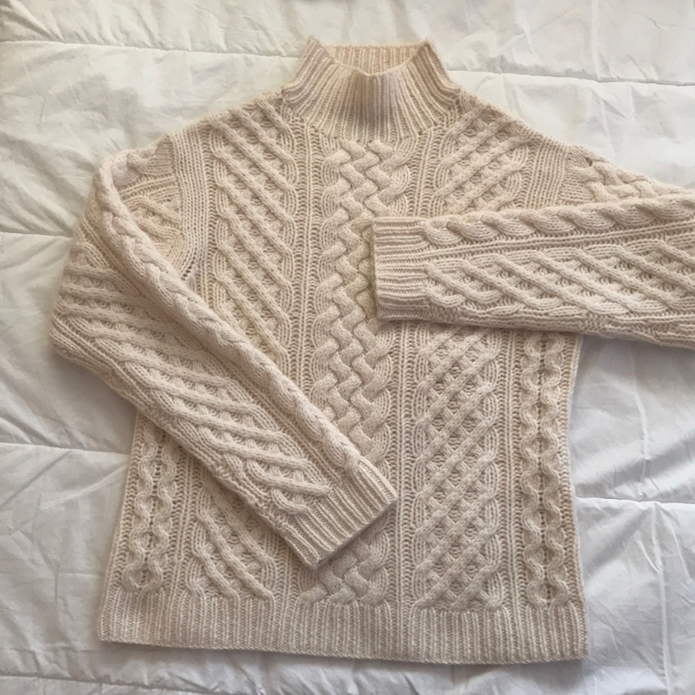 “Pure Cashmere” tan sweater Medium.